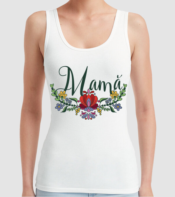 Mamă model alb pe tricou