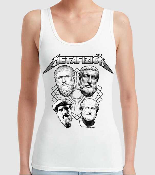 metafizică model alb pe tricou