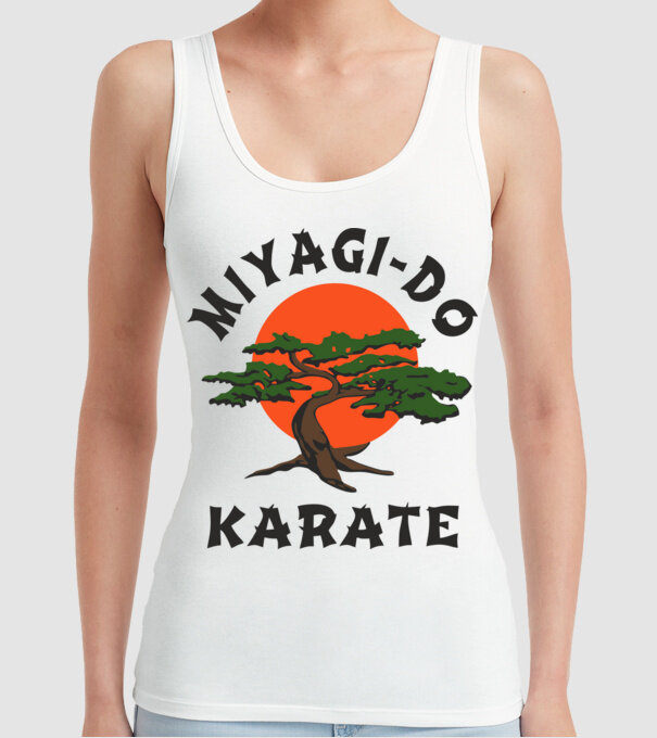 Miyagi-do karate cobra kai model alb pe tricou