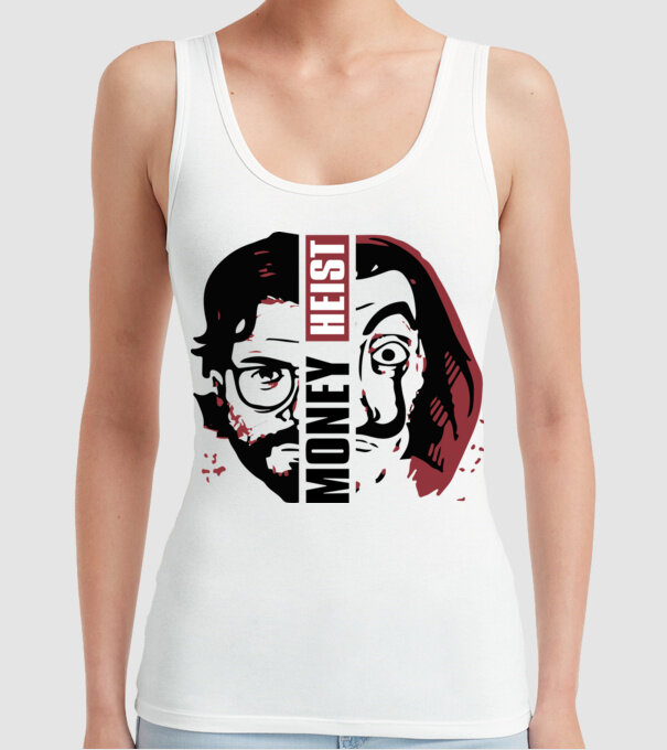 money heist professor model alb pe tricou