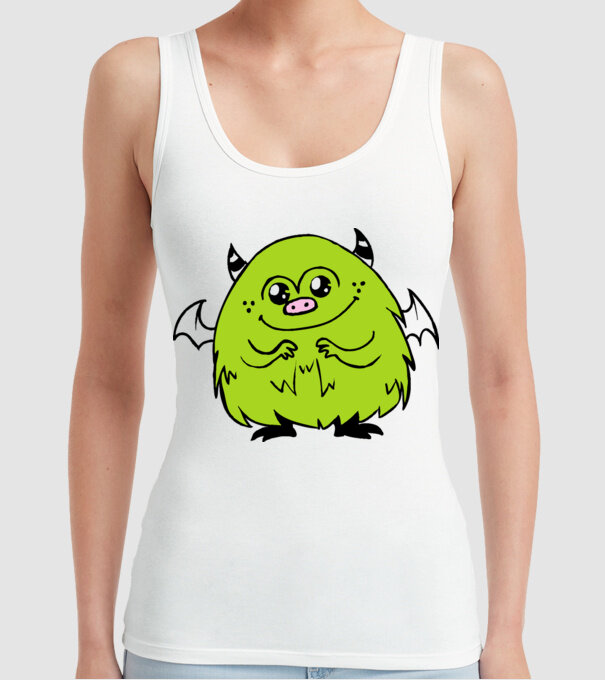 monstruleț model alb pe tricou
