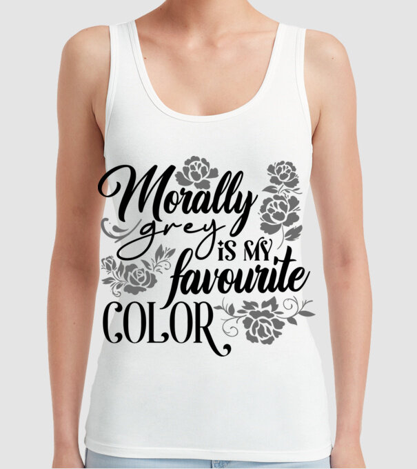 Moraly Gray is my favorite color model alb pe tricou