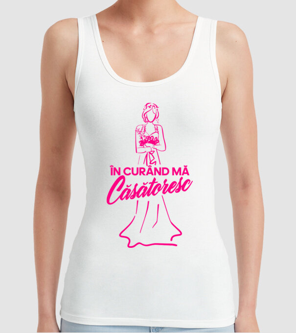 În curând mă căsătoresc model alb pe tricou