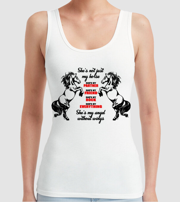 Not just a horse! model alb pe tricou