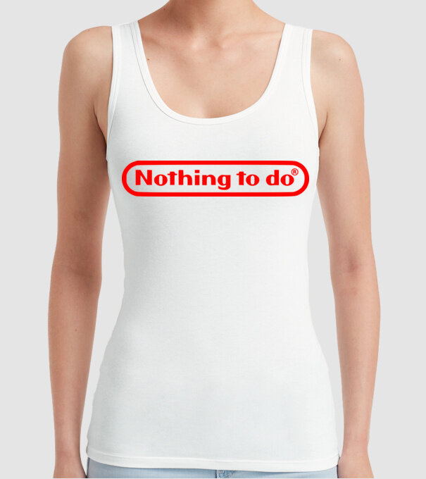 Nothing to do model alb pe tricou