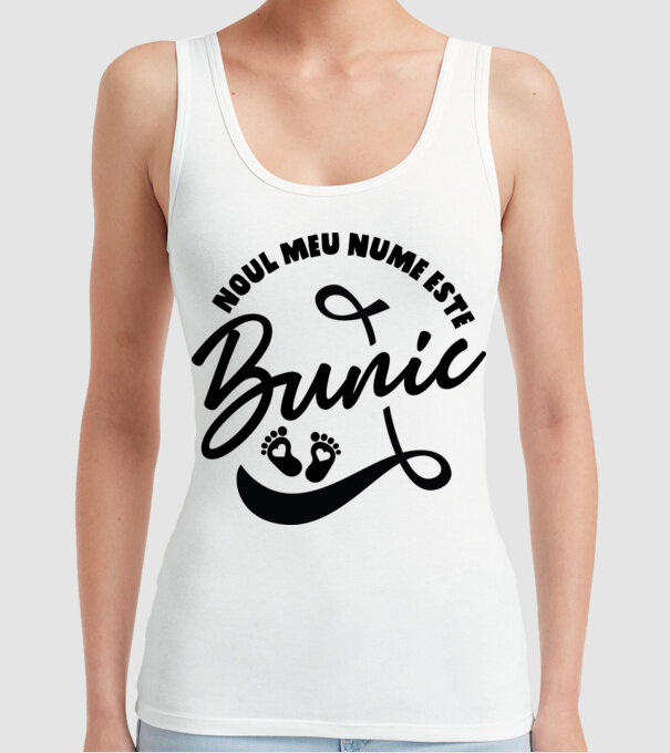 Noul meu nume este Bunic model alb pe tricou