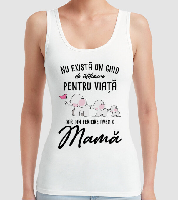 Nu există un ghid de utilizare pentru viață, dar din fericire avem o mamă model alb pe tricou