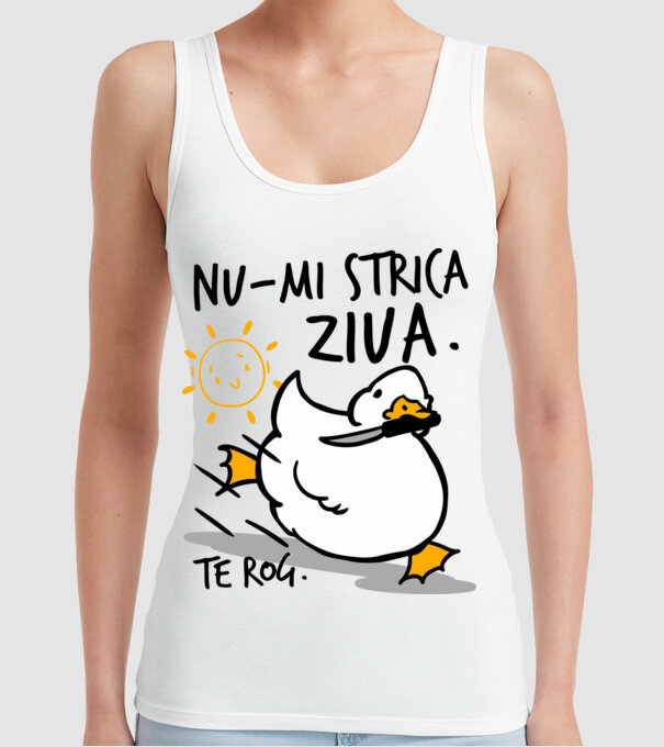 Nu-mi strica ziua. model alb pe tricou