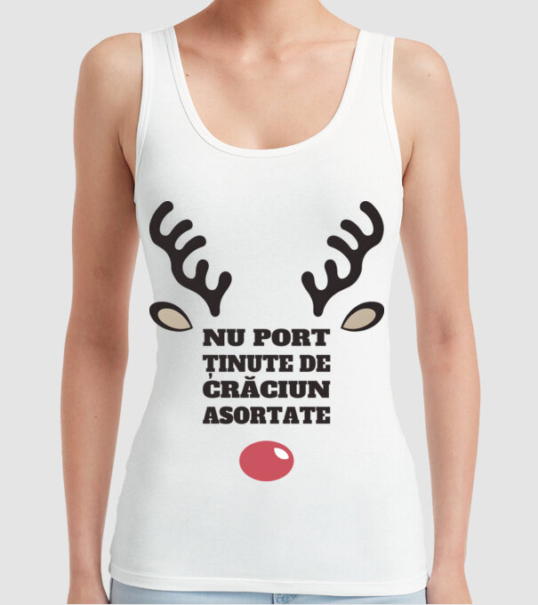 Nu port ținute de crăciun asortate crăciun chiar căprioară Alb model alb pe tricou