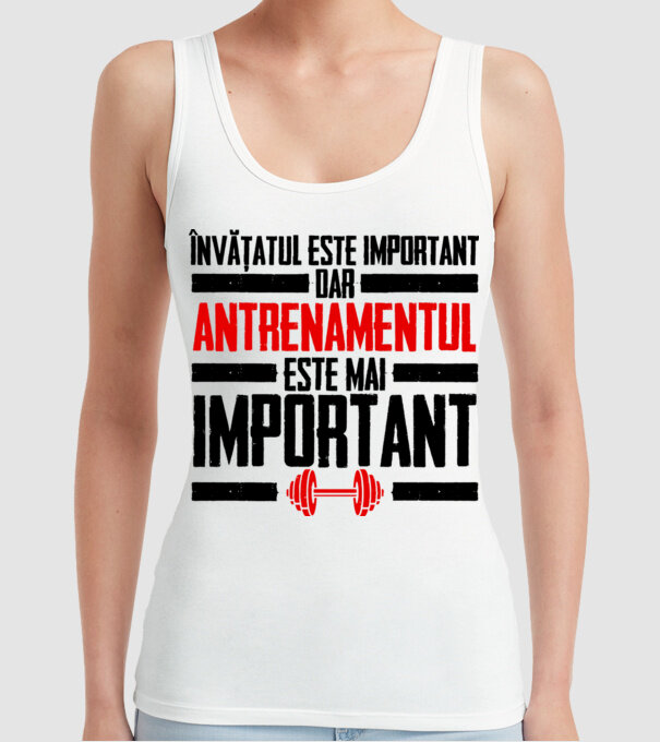 învățatul este important, dar antrenamentul este mai important model alb pe tricou