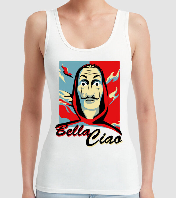 obey bella ciao model alb pe tricou