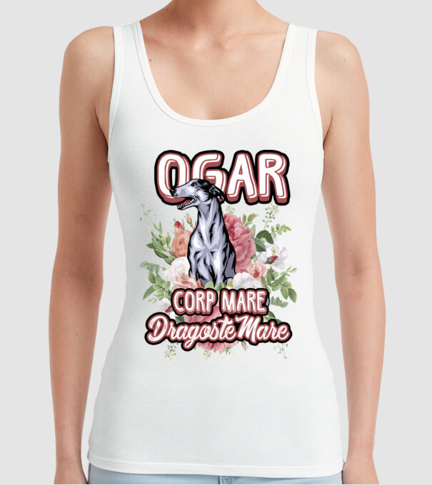 Ogar - picioare lungi dragoste multă model alb pe tricou