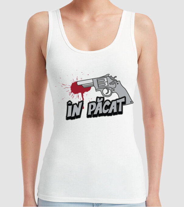 în păcat model alb pe tricou