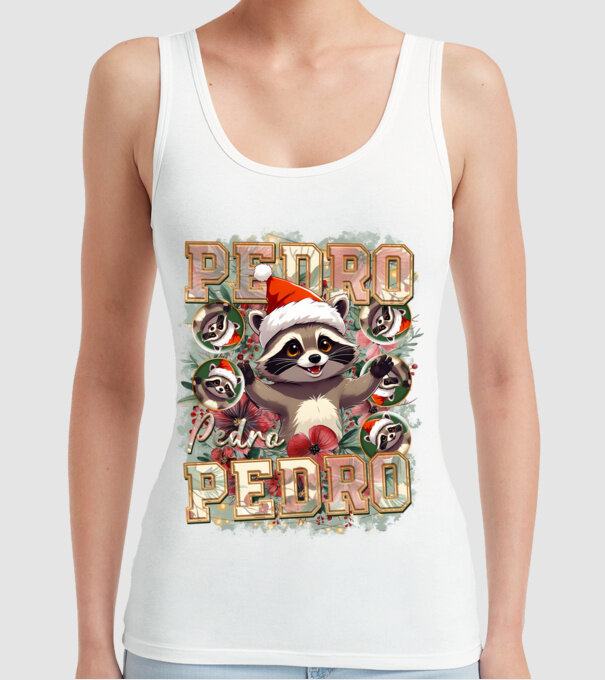 Pedro pedro flower xmas model alb pe tricou
