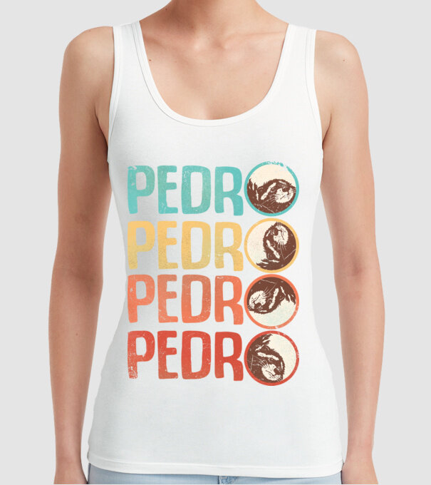 Pedro Pedro retro model alb pe tricou