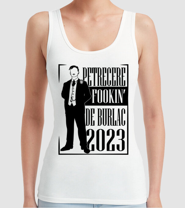 Petrecere Fookin de burlac model alb pe tricou