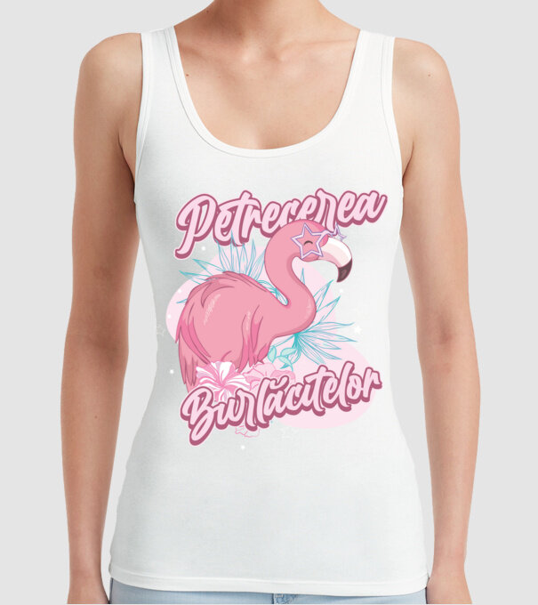 petrecerea burlăcitelor model alb pe tricou