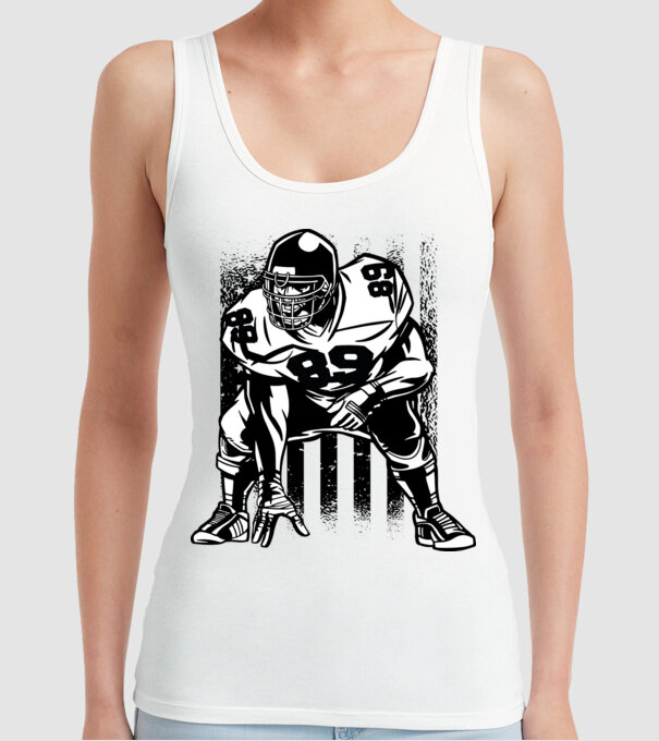 PLAYER model alb pe tricou