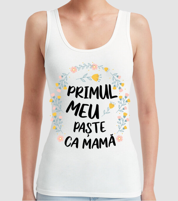 Primul meu Paște ca mamă model alb pe tricou
