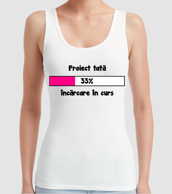 Proiect tată - încărcare în curs model alb pe tricou