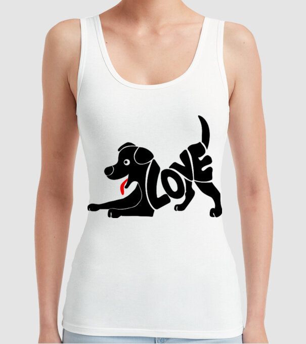 Puppy love model alb pe tricou