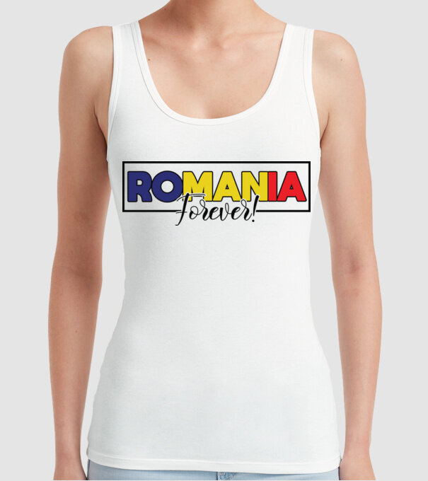 Romania forever model alb pe tricou