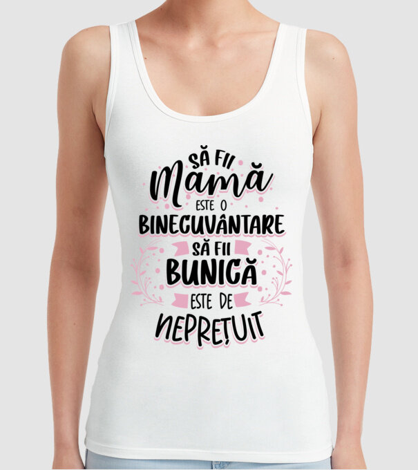 Să fii bunică este neprețuit model alb pe tricou