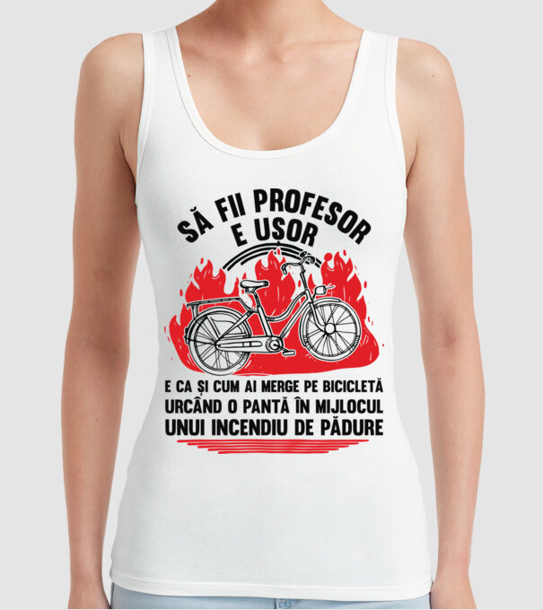 Să fii profesor e ușor model alb pe tricou