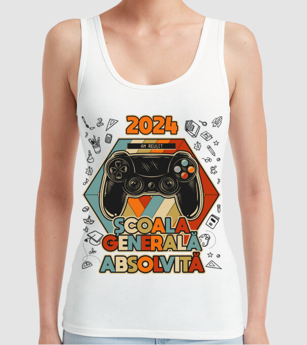 școala generală școala generală model alb pe tricou