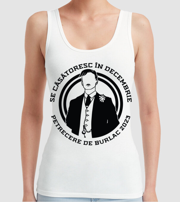 Se căsătoresc în decembrie model alb pe tricou