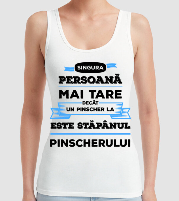 singura persoană mai tare decât un Husky este stăpânul Husky-ului model alb pe tricou