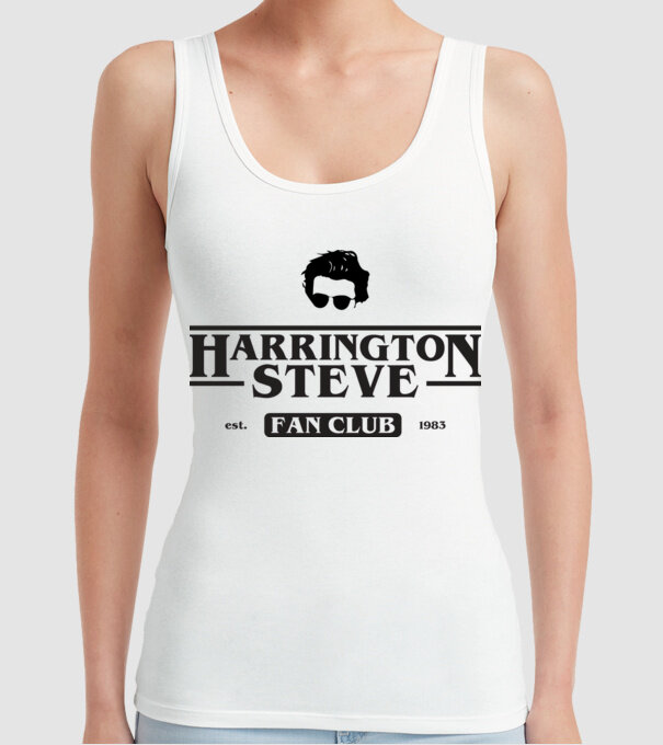 steve harrington fan club model alb pe tricou