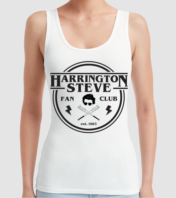 steve harrington fan club est 1983 model alb pe tricou
