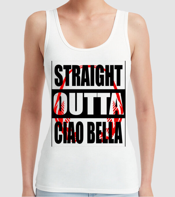 straight outta bella ciao model alb pe tricou