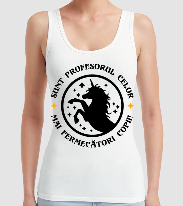 Sunt profesorul celor mai fermecători copii model alb pe tricou