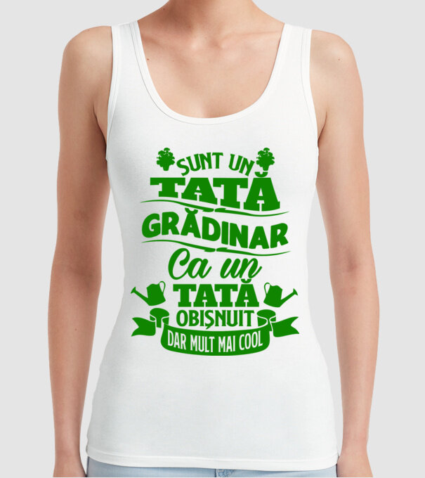 Sunt un tată grădinar model alb pe tricou
