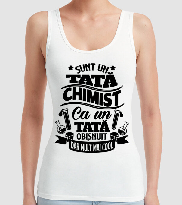 Sunt un tată chimist, ca un tată obișnuit, dar mult mai cool model alb pe tricou