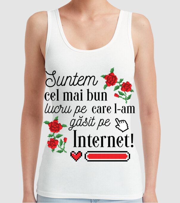 Suntem cel mai bun lucru pe care l-am găsit pe internet model alb pe tricou