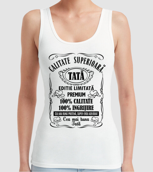 Tată Premium - ediție limitată premium model alb pe tricou