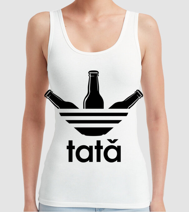 Tatadidas model alb pe tricou