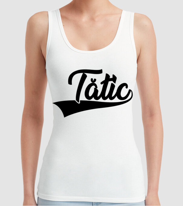 tătic model alb pe tricou