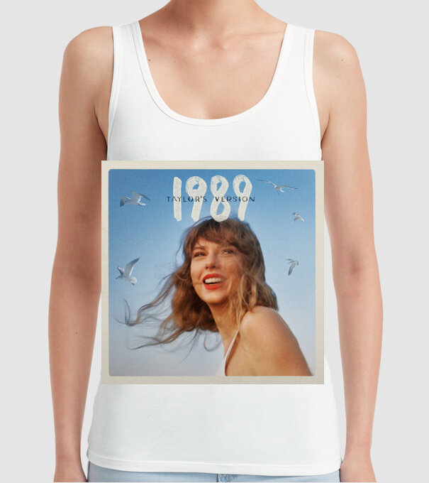 Taylor Swift cover model alb pe tricou