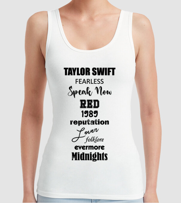 Taylor Swift Eras model alb pe tricou