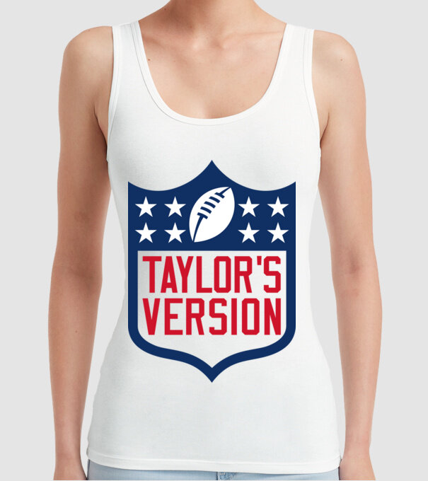Taylor Swift football logo model alb pe tricou