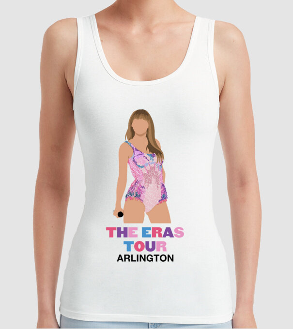 Taylor Swift The Eras Tour Arlington 4 model alb pe tricou