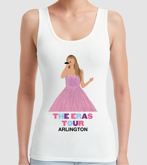 Taylor Swift The Eras Tour Arlington model alb pe tricou
