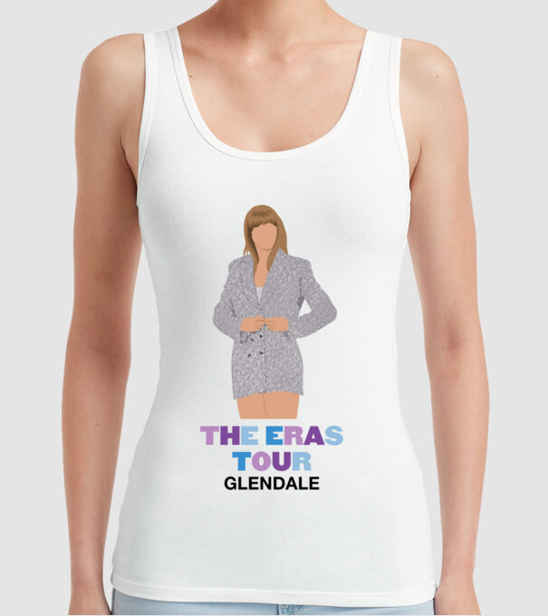 Taylor Swift The Eras Tour Glendale 2 model alb pe tricou