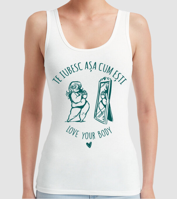 Te iubesc așa cum ești model alb pe tricou