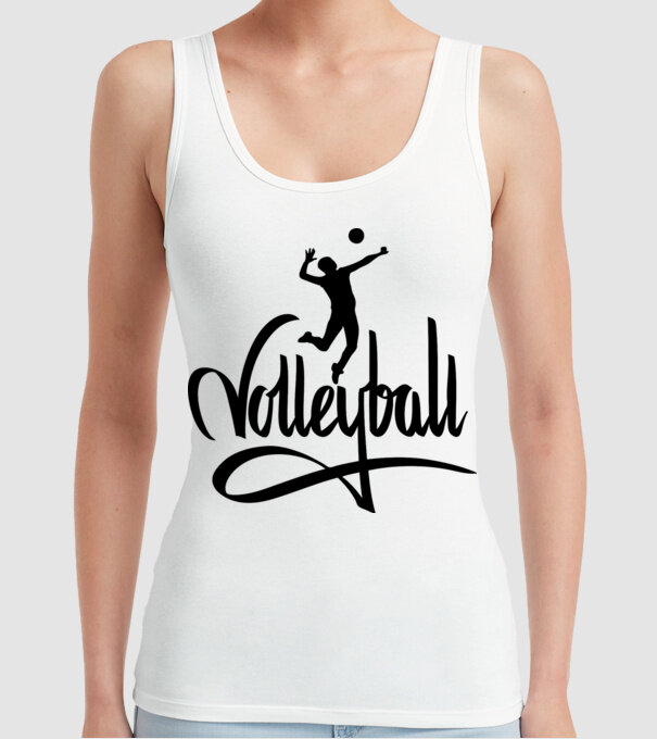 Text Volei pentru tricou model alb pe tricou