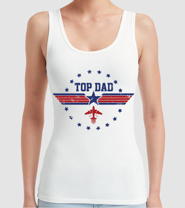 TopDad model alb pe tricou